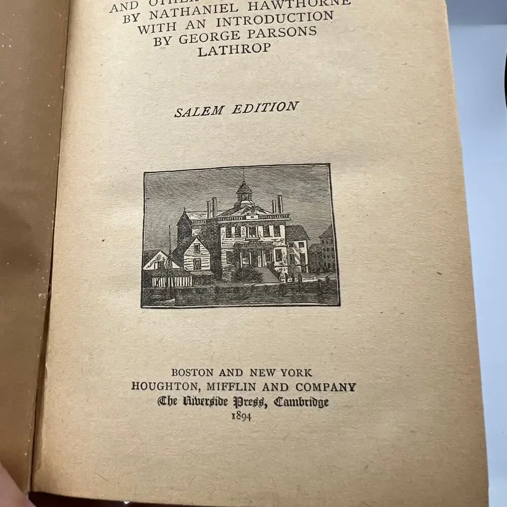 Antique Book The Snow Image by Nathaniel Hawthorne Hardcover Salem Edition 1894‎